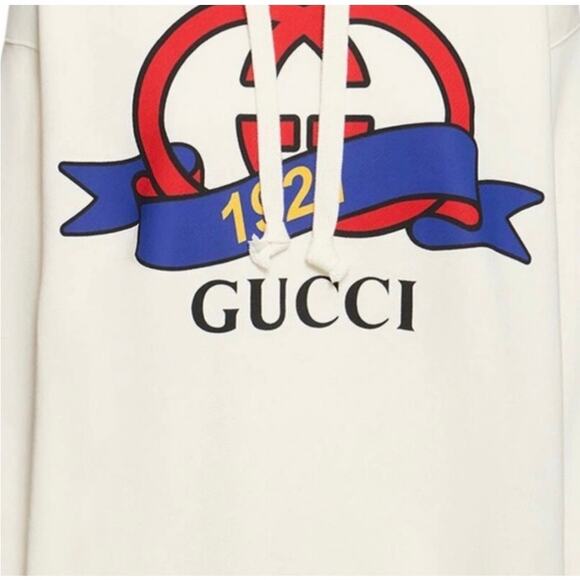 Men's Gucci jersey cotton hoodie, interlocking
G 1921 anniversary motif large - Picture 4 of 11